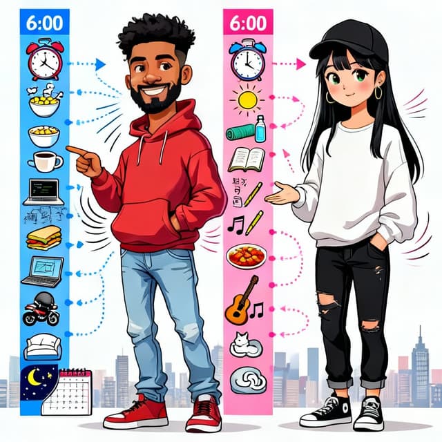 image Routine quotidienne (horaires + actions)